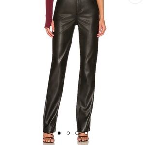 AFRM Heston High Rise Straight Leg Leather Pant